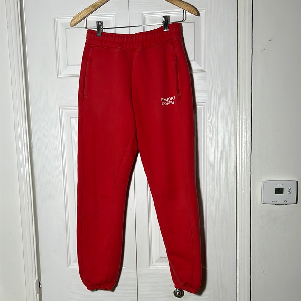RESORT CORPS Red Sweatpant Jogger XS S
